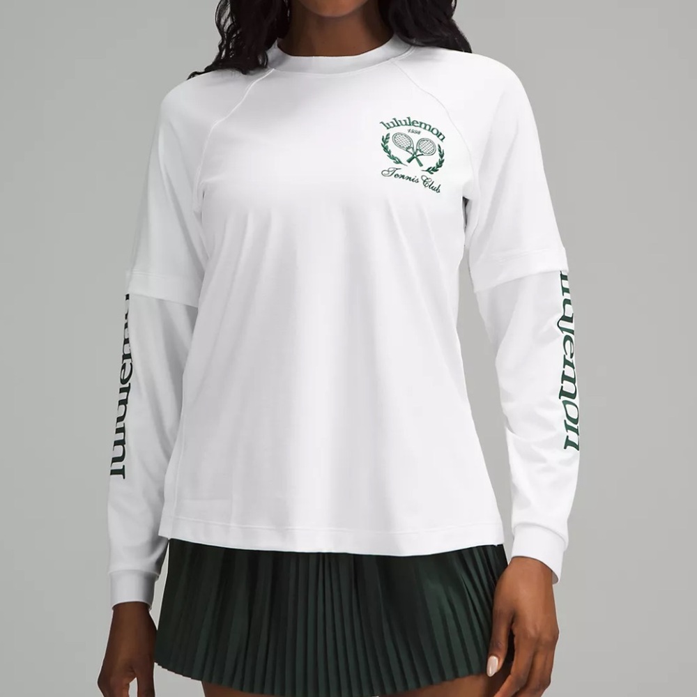 NWT Lululemon Women’s Layered Long-Sleeve T-Shirt Tennis‎ Club Size 10 White
